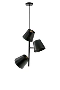 Luminosa COLT 3 Light Multi Arm Pendant Ceiling Light Grey 51x59.5cm