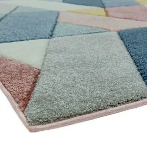 Modern Easy to Clean Geometric Rug For Living Room-120cm X 170cm