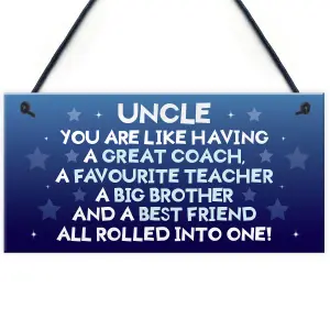 Red Ocean Novelty Uncle Gift Birthday or Christmas Present Idea For Uncle Hanging Plaque Keepsake Gift For Him