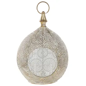 Metal Candle Lantern 33 cm Gold LAESO