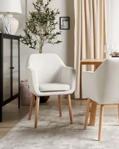 Dining Chair YORKVILLE II Velvet Off-White