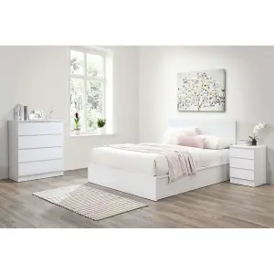 Birlea Oslo Double Ottoman Bed White