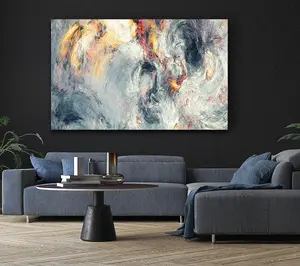 Ash And Fire Pastels Canvas Print Wall Art - Medium 20 x 32 Inches