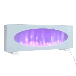 Electric Fire Fireplace Wall Mounted or Freestanding Panel Heater 7 Flame Colors with WiFi Remote Control 42 Inch