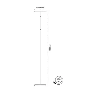 Luminosa Siro Dimmable LED Floor Lamp 18W+4W Nickel