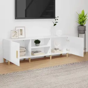 Berkfield TV Cabinet White 150x30x50 cm Engineered Wood