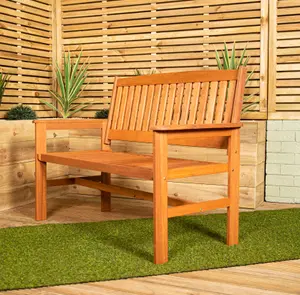 2 Seater Outdoor Traditional Wooden Garden Patio Bench