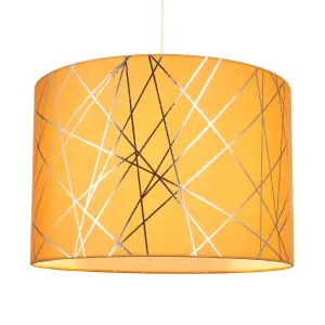 Inlight Printed Ochre Foil Lamp shade (D)30cm