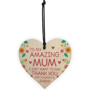 Funny Gift For Mum Mothers Day Gift Wood Heart Love Sign Birthday Gift For Her