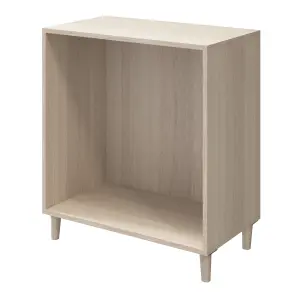 Atomia Freestanding White oak effect 4 Drawer Chest of drawers (H)550mm (W)750mm (D)450mm