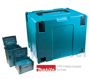 2x Makita MAKPAC Stacking Connector Tool Case Systainer TYPE 4 396 X 296 X 315