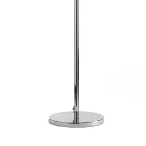 Luminosa Laila Crystal Glass Floor Lamp, Chrome