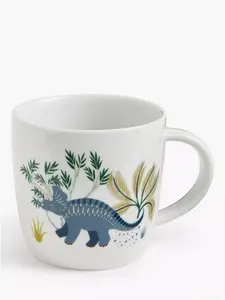 John Lewis Kids' Dinosaur Porcelain Mug, 256Ml, Multi