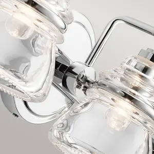 Luminosa Kichler Talland Bathroom Wall Lamp Polished Chrome, IP44