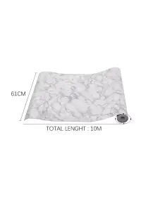 Marble Effect PVC Self Adhesive Wallpaper Roll Peel and Stick Waterproof Floor Covering Paper 6m² Coverage