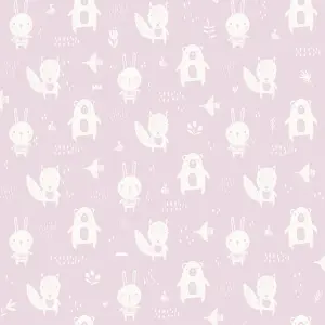 Muriva Pink Childrens 3D effect Embossed Wallpaper