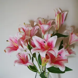 60cm Artificial Lily Stem Pink