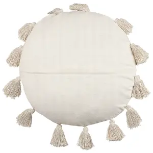 Throw Cushion MADIA Cotton 45 x 45 cm Solid Light Beige