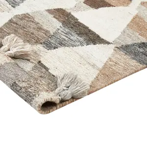 Wool Kilim Area Rug 160 x 230 cm Multicolour ARGAVAND