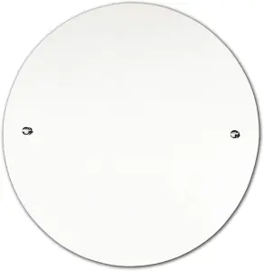 Biznest Round Drilled Mirror Wall Mounted Frameless Bathroom Living Room Home Décor (40x40cm)