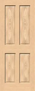 Green & Taylor Traditional Oak 4 Panel - Prefinished FD30 Fire Door