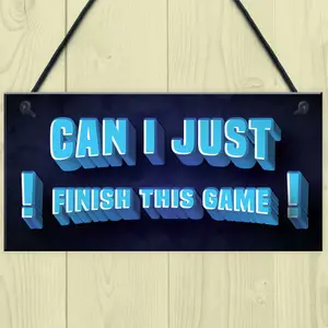 Neon Effect Blue Gaming Sign Funny GAMER GIFT Bedroom Man Cave Sign Son Gift