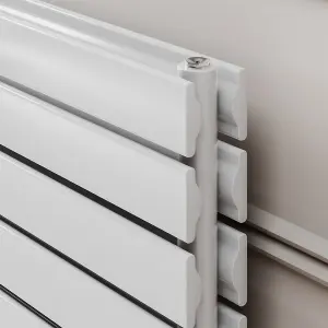 Porter White Double Horizontal Flat Panel Radiator - 1200x612mm