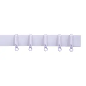 GoodHome Kias Matt White Non extendable Curtain coil track, (L)3m