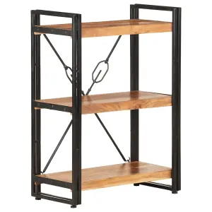 Berkfield 3-Tier Bookcase 60x30x80 cm Solid Acacia Wood