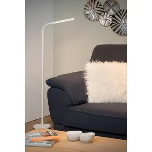 Lucide Gilly Modern Floor Reading Lamp - LED - 1x5W 2700K - White