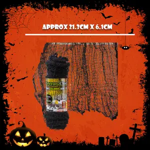 Halloween Creepy Cloth Table Cloth Trick or Treat Party 183cm x 90cm Black