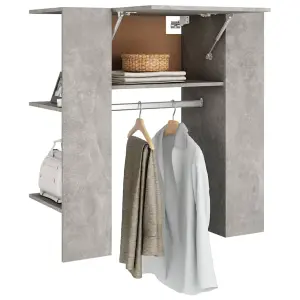 Berkfield Hallway Cabinet Concrete Grey 97.5x37x99 cm Engineered Wood