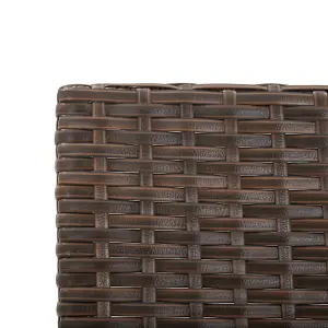 Berkfield Garden Bench with Cushions Brown 176 cm Poly Rattan