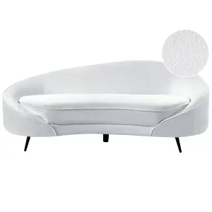 Beliani Glam Boucle Sofa White SAVAR