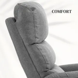 HOMCOM Power Lift Recliner Electric Reclining Chair with Remote Grey