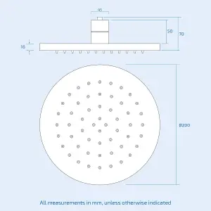 Calla Round Concealed Thermostatic Shower Valve Mixer Set - LED Shower Shower Head & Rail Handset