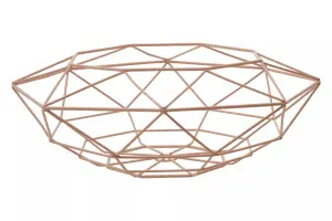 Interiors by Premier Vertex Pink Finish Fruit Basket