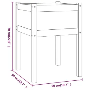 Berkfield Garden Planters 2 pcs 50x50x70 cm Solid Pinewood