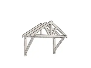 Apex Roof Porch Canopy 1.2m pressure-treated