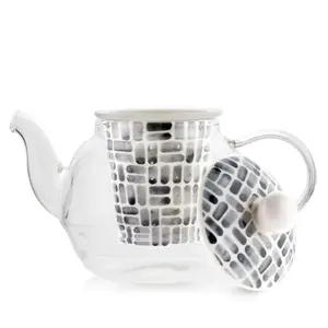 Scandi Home Kiruna Borosilicate Glass Teapot with Ceramic Infuser 600ml