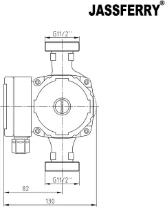 JASSFERRY Central Heating Pump A-Rated Hot Water Heat Circulation System Replacement 15-50 15-60