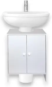 White Under sink Cabinet For Storing Away Your Bathroom Accessories