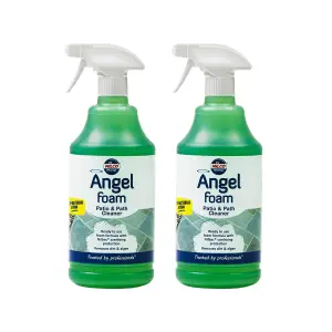 Nilco Angel Foam - Patio & Path Cleaner 2L Ready To Use Dirt Algae Remover 2x 1L