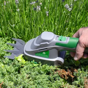 Gracious Gardens Cordless Handheld Hedge Trimmer 2 In 1 3V Li Ion Rechargeable Battery