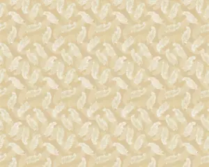 Hoopla Walls Gold Feathers Smooth Matt Wallpaper