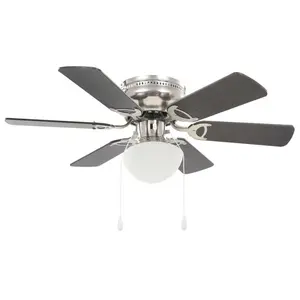 Syliva 82cm Ceiling Fan with Light Kit Dark Brown