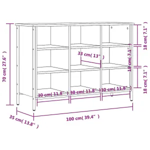 Berkfield Shoe Cabinet Sonoma Oak 100x35x70 cm Engineered Wood