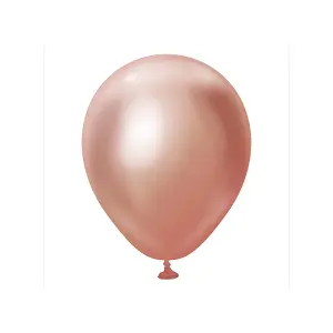 Kalisan Latex Mirror Balloons (Pack of 100) Rose Gold (One Size)