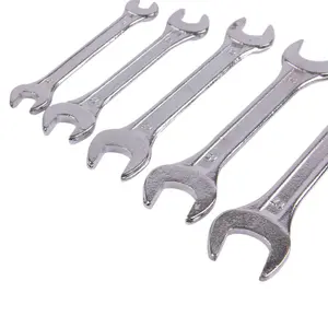 Blackspur - Carbon Steel Metric Open-End Spanner Set - 5pc