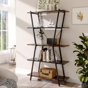 5-Tier Bookshelf Open Bookcase Display Shelf